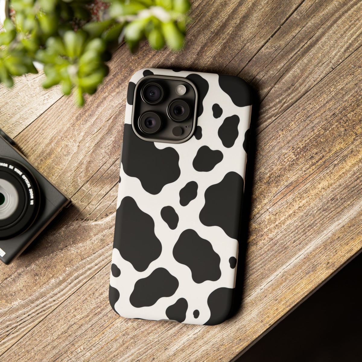 Classic Holstein iPhone Tough Case | Black & White Cow Print
