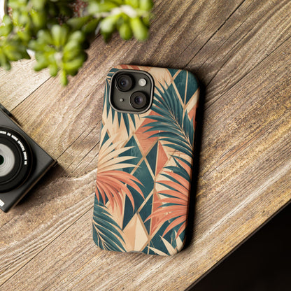 Coral Palm Pavilion iPhone Tough Case | art deco