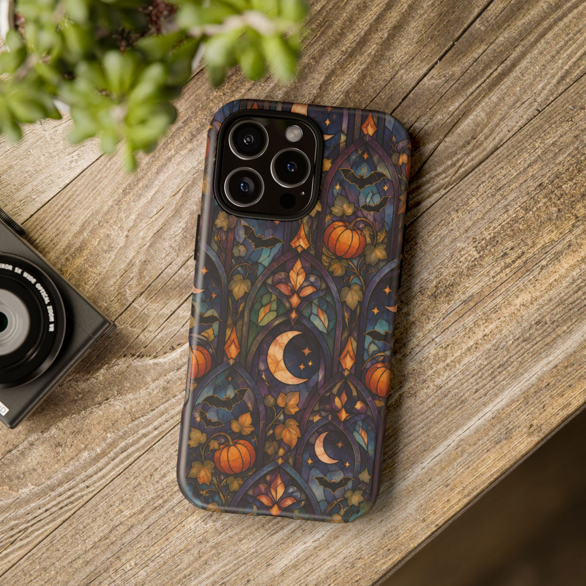 Amber Moon Window iPhone Tough Case | celestial halloween