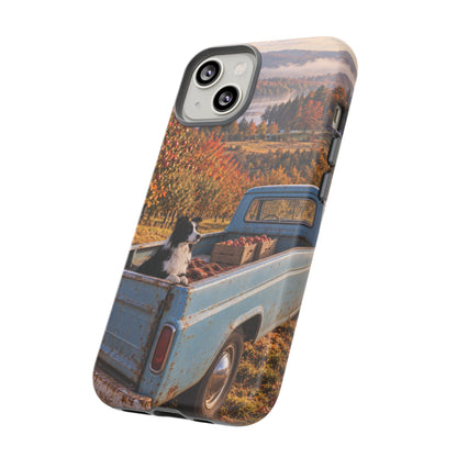 Blue Truck October iPhone Tough Case | border collie