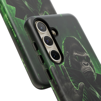 Cyberpunk Gorilla Samsung Galaxy Tough Case | Neon Code Silverback