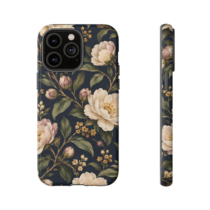 Dark Floral iPhone Tough Case | Midnight Camellia