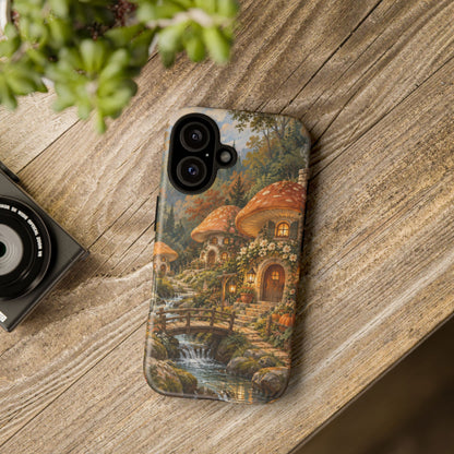 Honeycap Village iPhone Tough Case | Mushroom Village