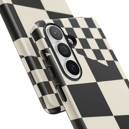 Check Shift Samsung Galaxy Tough Case | Black & White Checkerboard