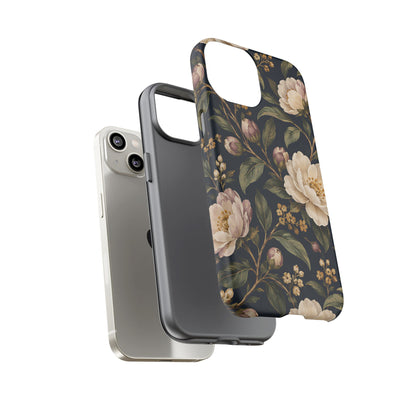 Dark Floral iPhone Tough Case | Midnight Camellia