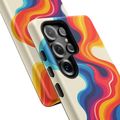 Chromatic Current Samsung Galaxy Tough Case | retro waves