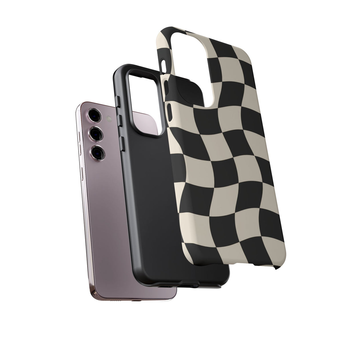 Liquid Check Samsung Galaxy Tough Case | Wavy Checkerboard