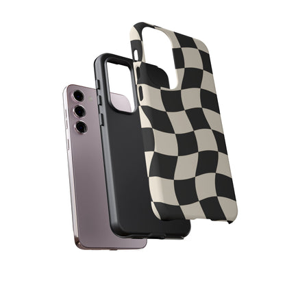Liquid Check Samsung Galaxy Tough Case | Wavy Checkerboard