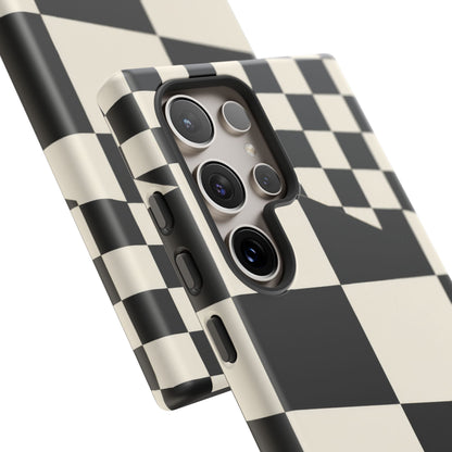 Check Shift Samsung Galaxy Tough Case | Black & White Checkerboard