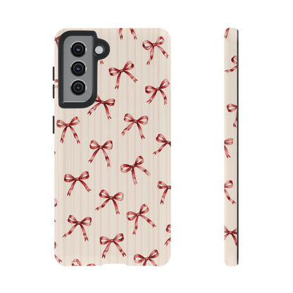 Red Bow Samsung Galaxy Tough Case | Ribbon Waltz