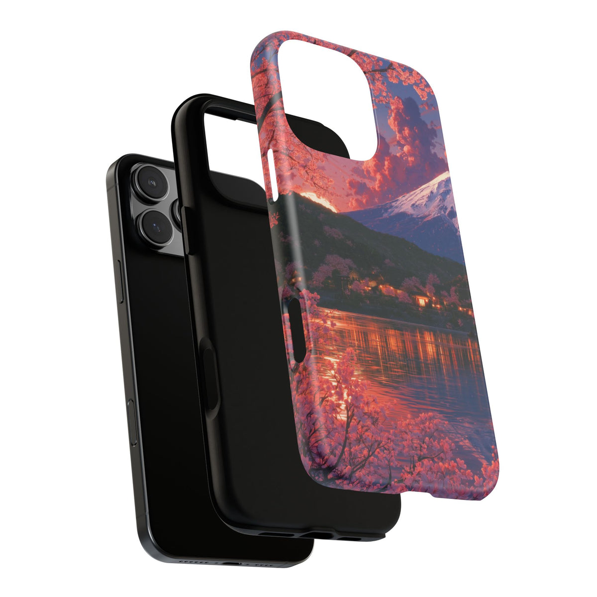 Sakura Lakeside Village iPhone Tough Phone Case