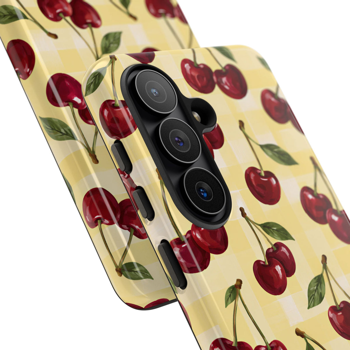 Cherry Gingham Samsung Galaxy Tough Case | Cherry Picnic