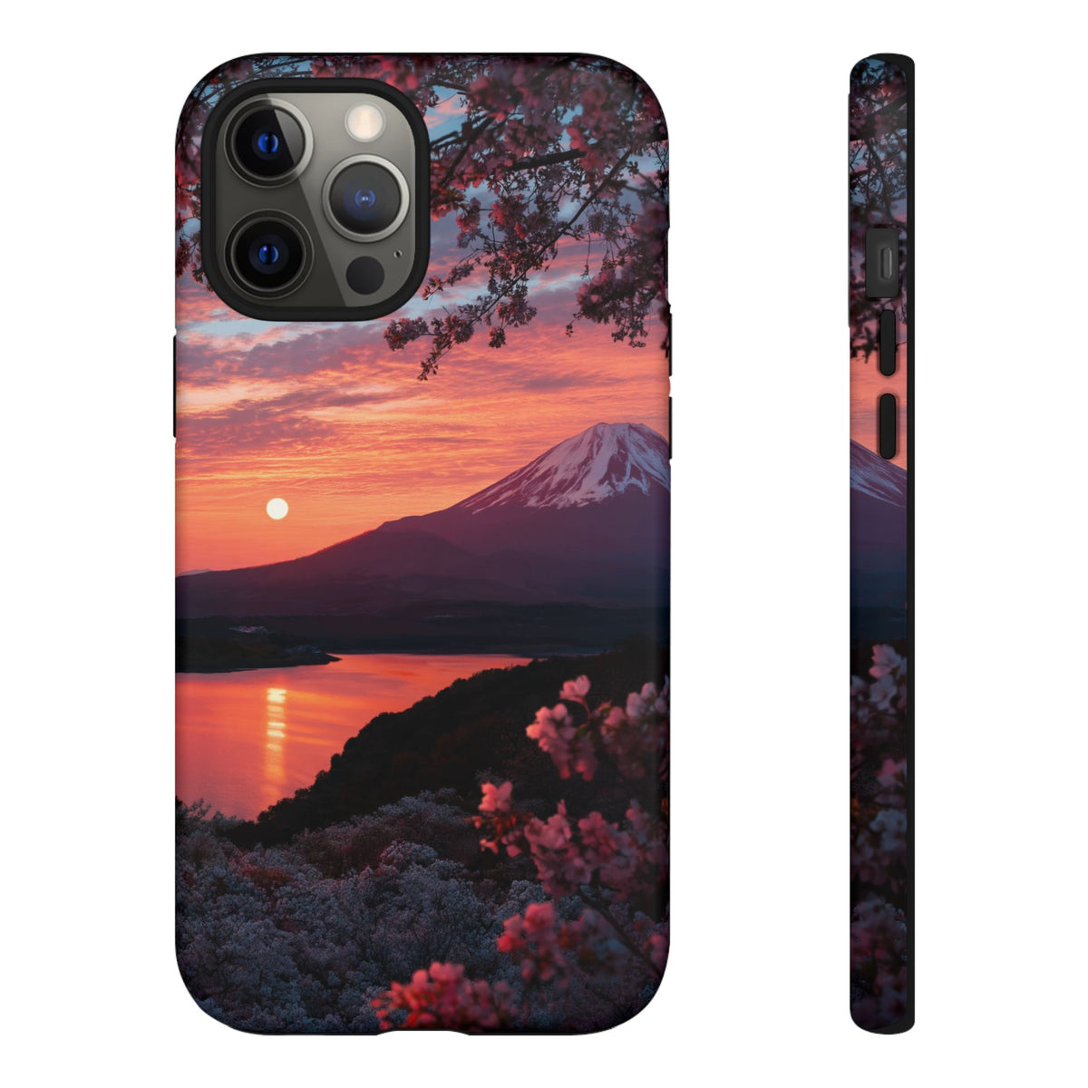 Fuji Moonlit Sakura iPhone Tough Phone Case