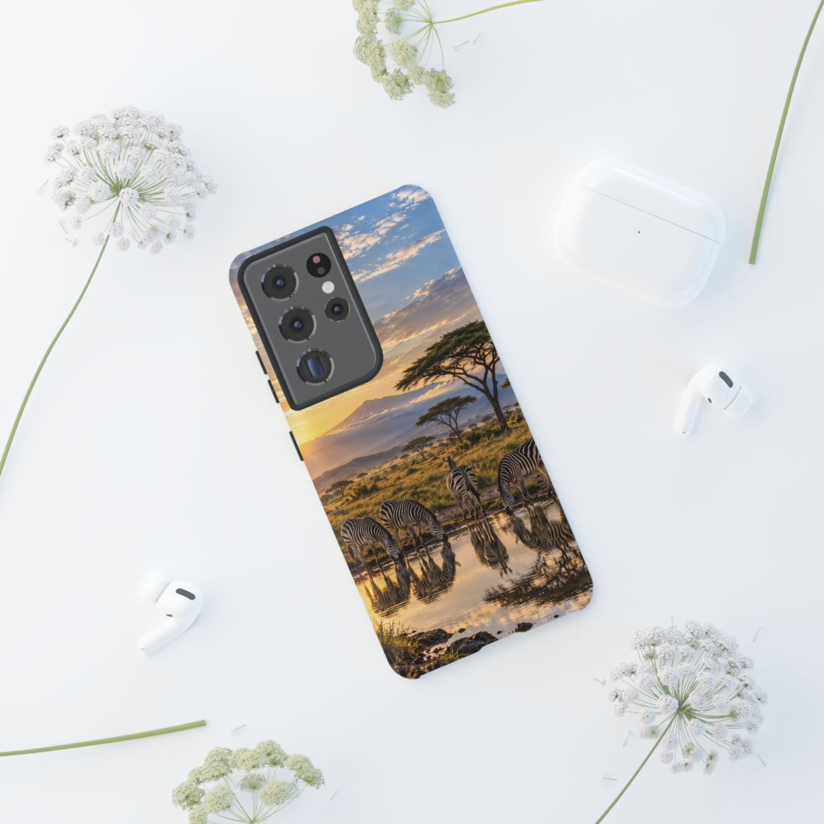 Zebra Water Mirror Samsung Galaxy Tough Case | zebra safari