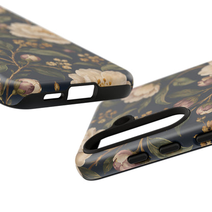 Dark Floral Samsung Galaxy Tough Case | Midnight Camellia