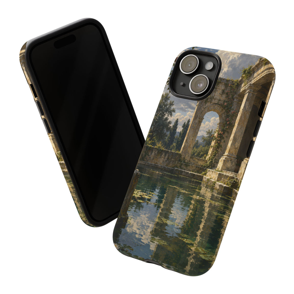 The Flooded Court iPhone Tough Case | Ancient Garden Landscape