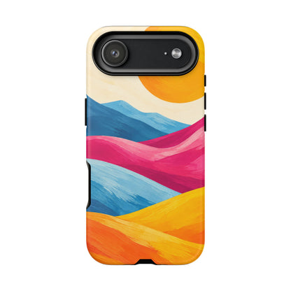 Golden Drift iPhone Tough Case | colorful hills