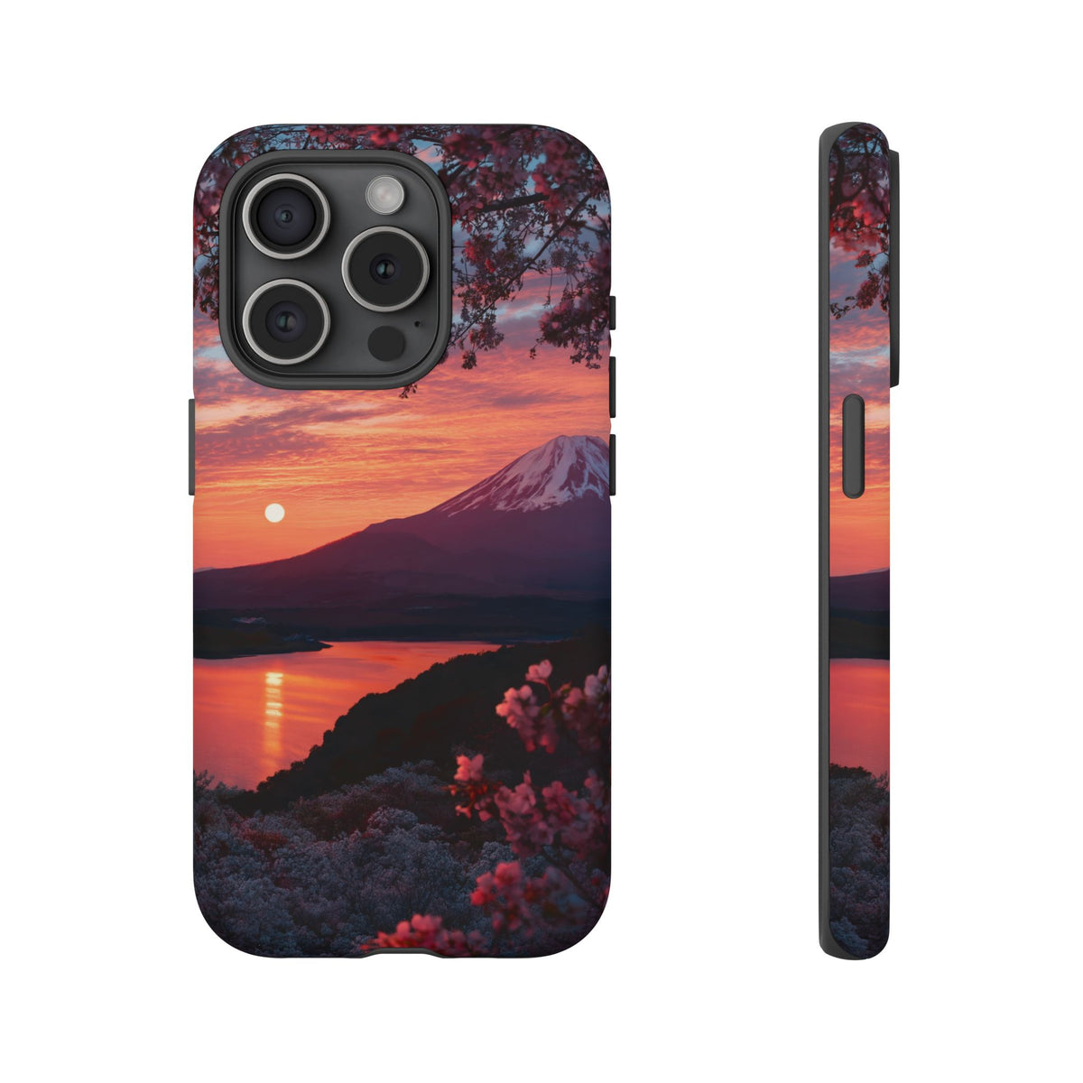 Fuji Moonlit Sakura iPhone Tough Phone Case