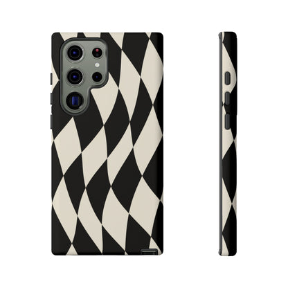 Harlequin Sway Samsung Galaxy Tough Case | Black & White Harlequin