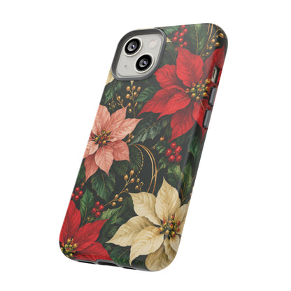 Noel in Bloom iPhone Tough Case | poinsettia