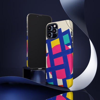 Chromatic Mischief iPhone Tough Case | Geometric Color Block Art