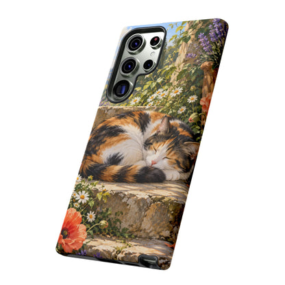 Garden Nap Samsung Galaxy Tough Case | calico cat
