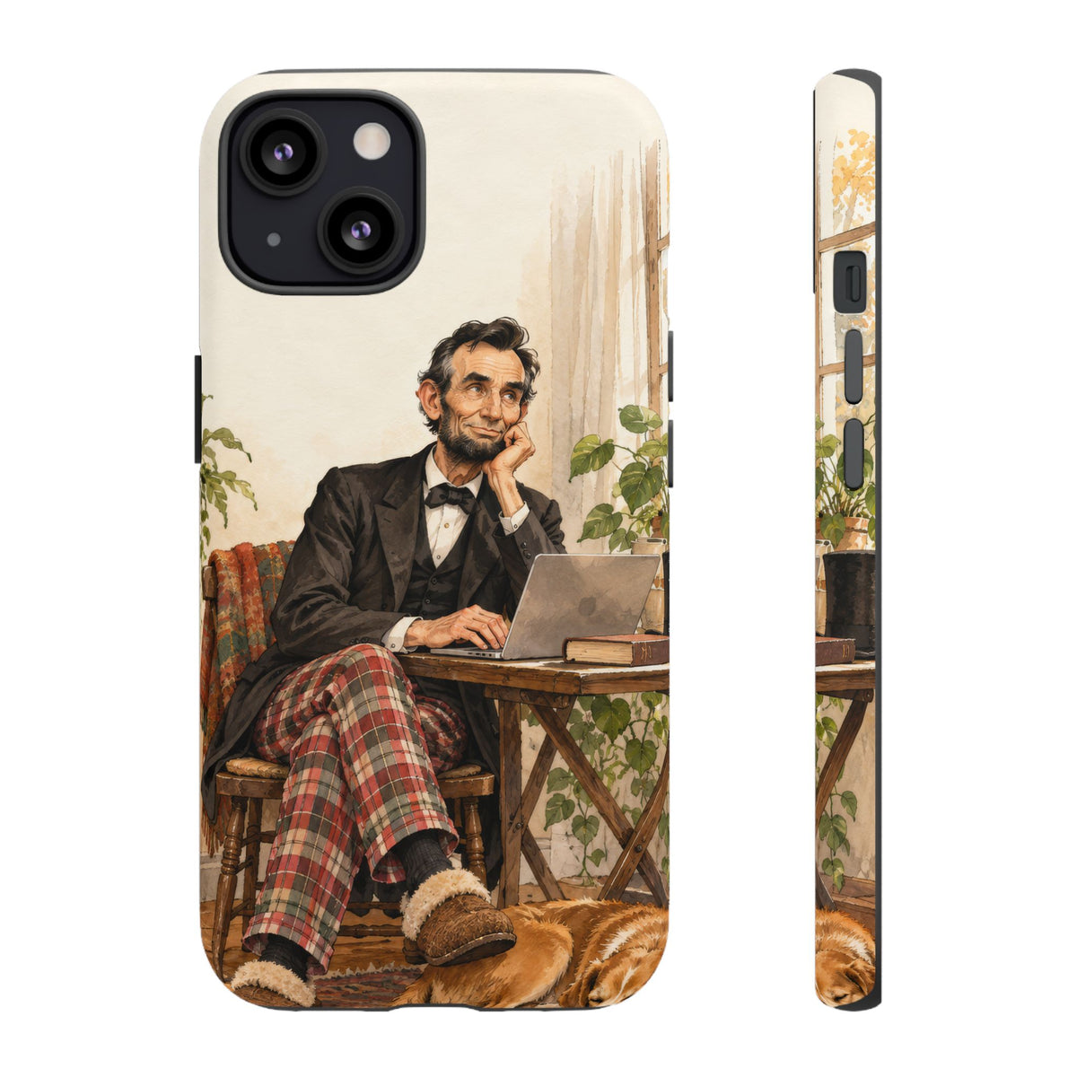 Abe from Home iPhone Tough Case | lincoln work from home