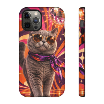 Disco Whiskers iPhone Tough Case | disco cat