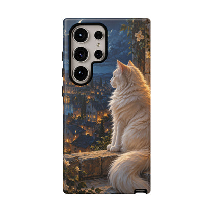 Moonlit Window Samsung Galaxy Tough Case | white cat