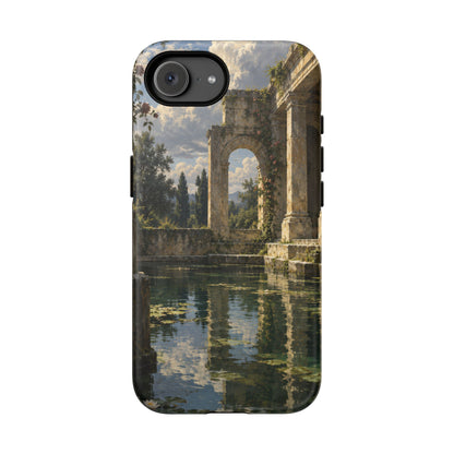 The Flooded Court iPhone Tough Case | Ancient Garden Landscape
