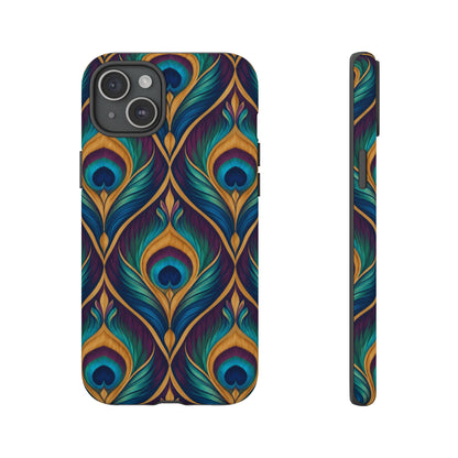 Peacock Nocturne iPhone Tough Case | art deco