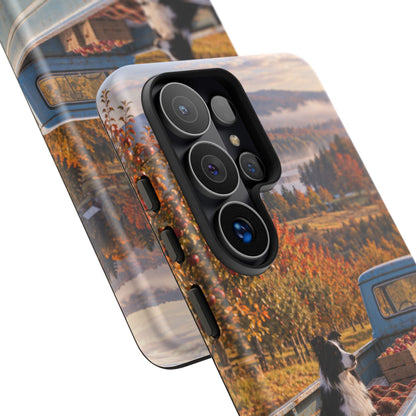 Blue Truck October Samsung Galaxy Tough Case | border collie