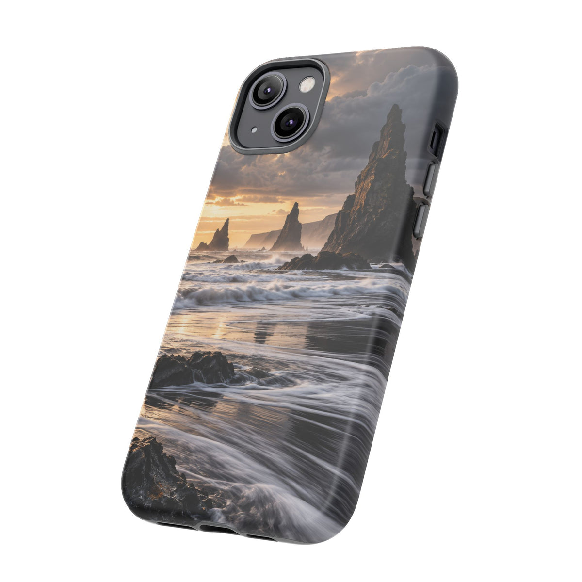 Black Sand and Silver iPhone Tough Case | black sand beach