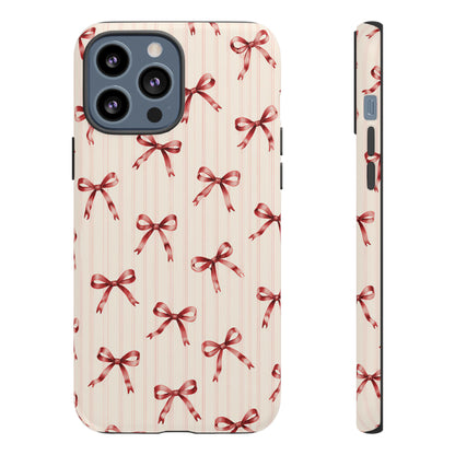 Red Bow iPhone Tough Case | Ribbon Waltz