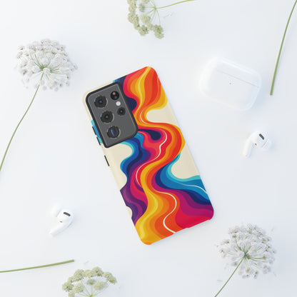 Chromatic Current Samsung Galaxy Tough Case | retro waves