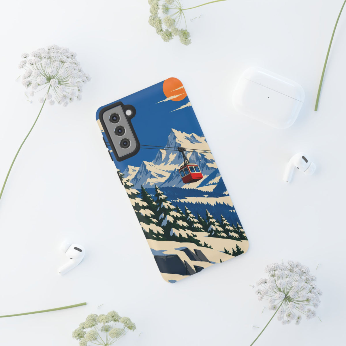 Swiss Skiing — Lift to the Sky Samsung Galaxy Tough Case