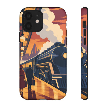 Travel by Train — Night Departure iPhone Tough Case | train travel