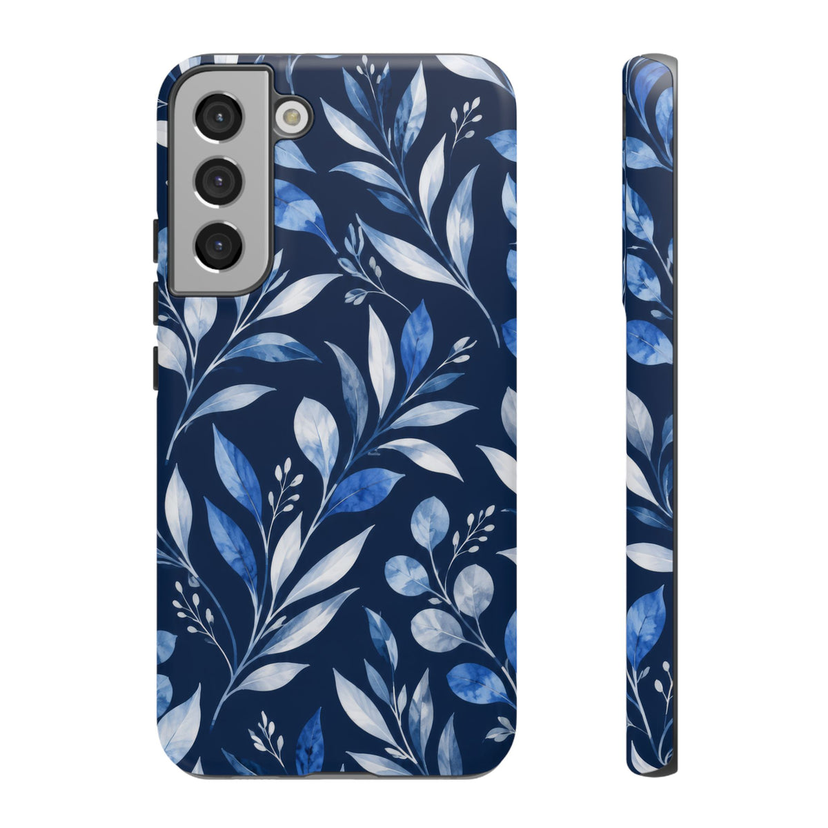 Blue Hour Botanical Samsung Galaxy Tough Case | Blue Botanical Leaf Pattern