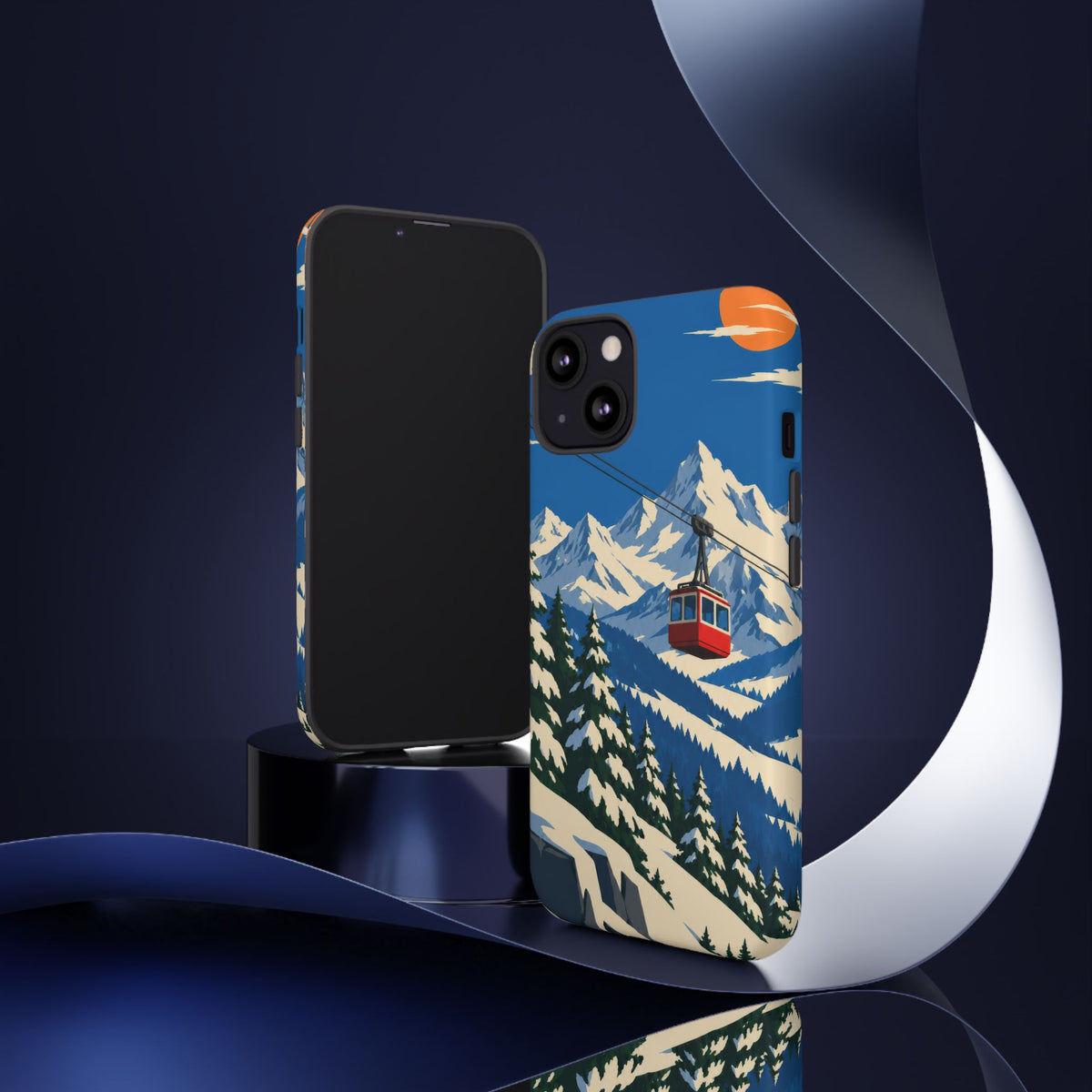 Swiss Skiing — Lift to the Sky iPhone Tough Case
