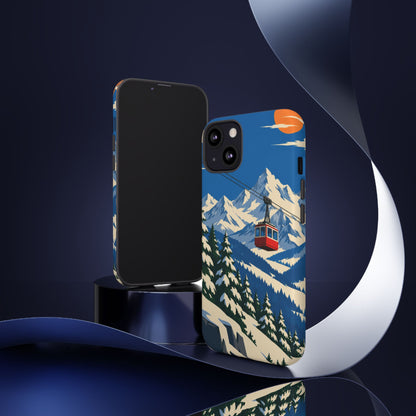 Swiss Skiing — Lift to the Sky iPhone Tough Case