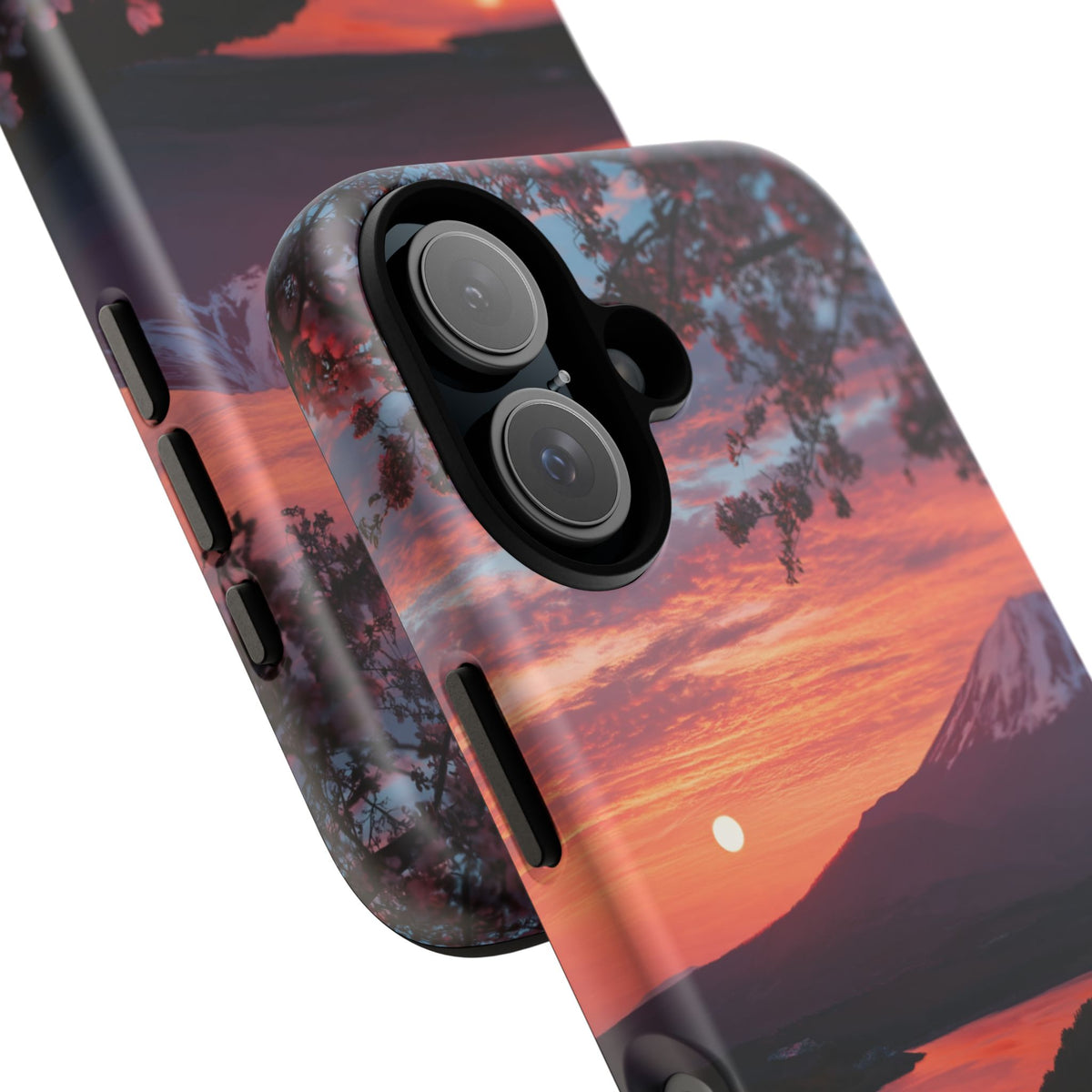 Fuji Moonlit Sakura iPhone Tough Phone Case