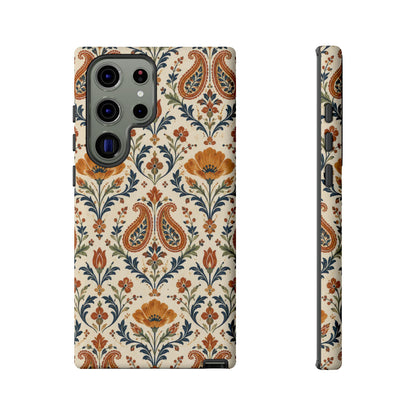 Terracotta Arabesque Samsung Galaxy Tough Case | Terracotta Floral Paisley
