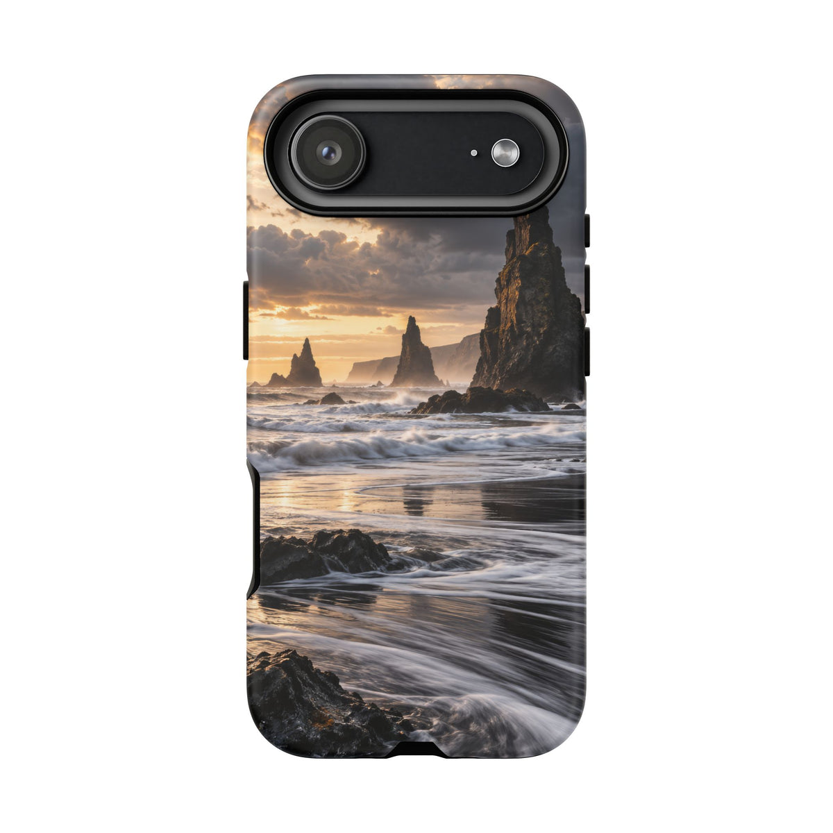 Black Sand and Silver iPhone Tough Case | black sand beach