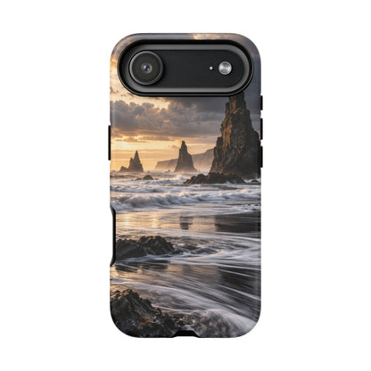 Black Sand and Silver iPhone Tough Case | black sand beach