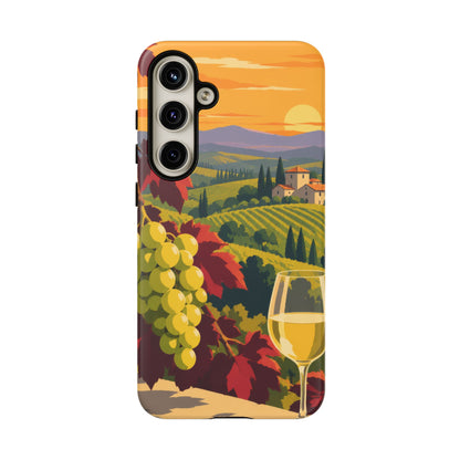 Wine & Grapes — Golden Vintage Samsung Galaxy Tough Case | wine grapes