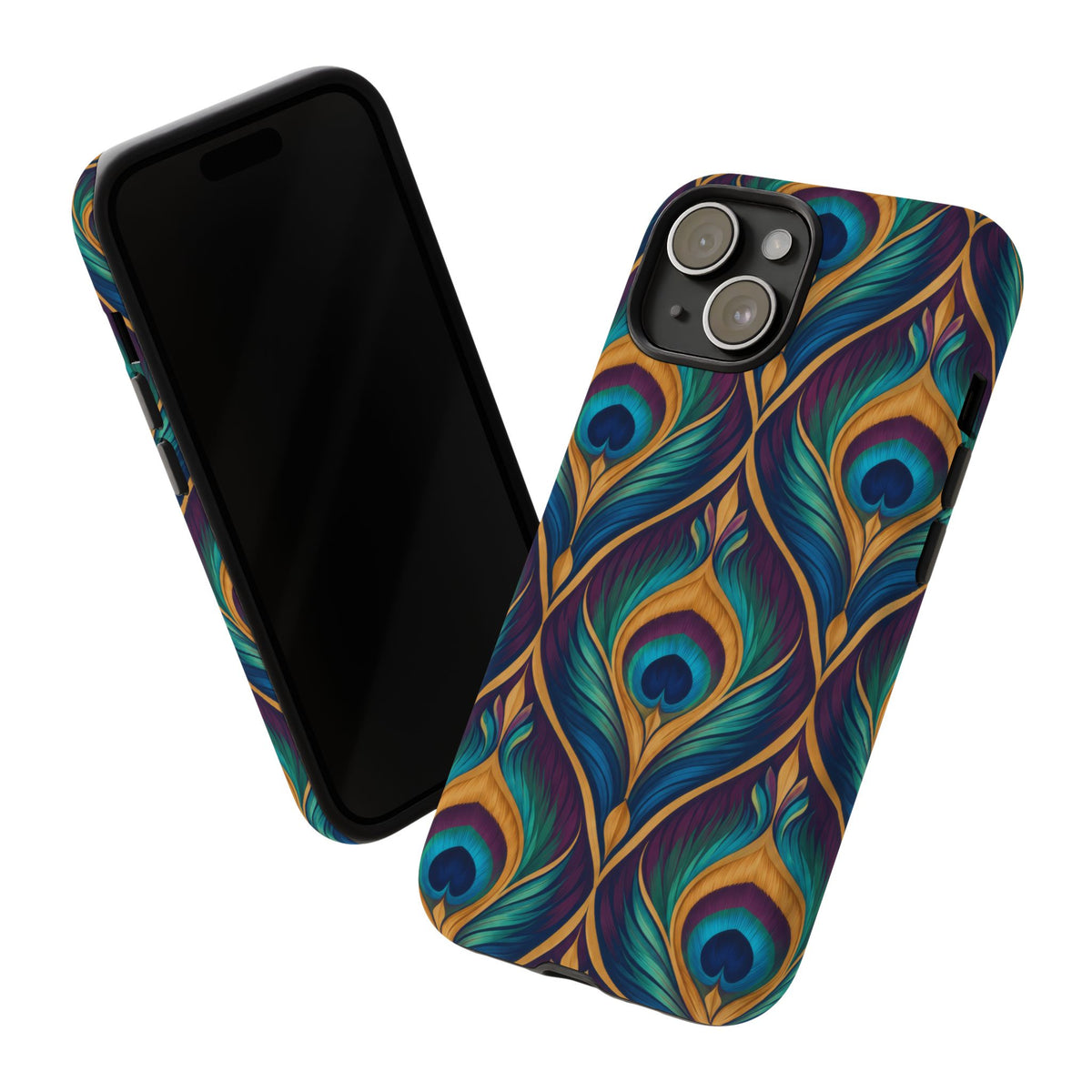 Peacock Nocturne iPhone Tough Case | art deco