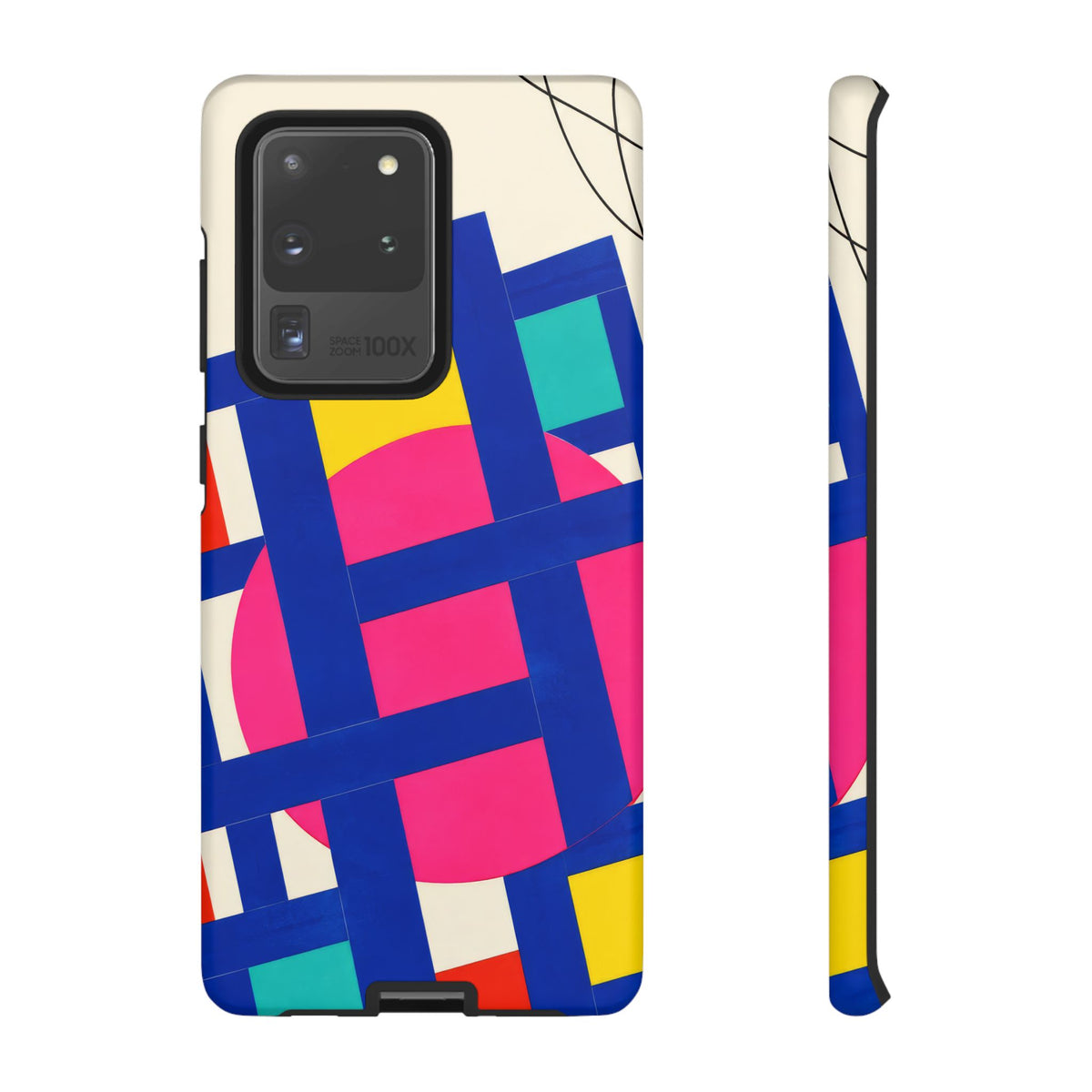 Chromatic Mischief Samsung Galaxy Tough Case | Geometric Color Block Art