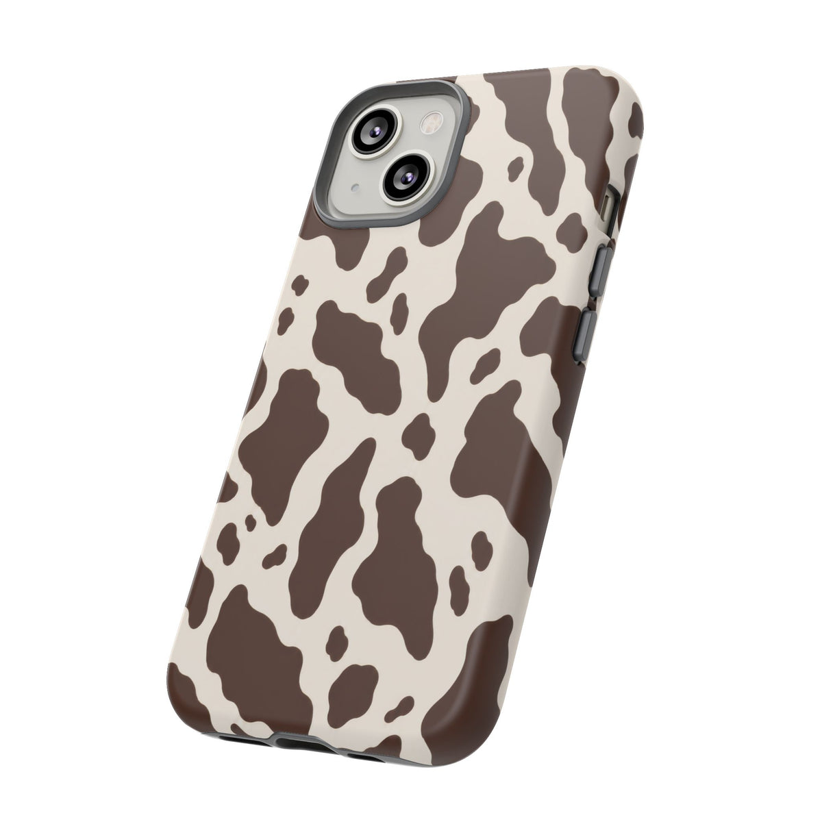 Cocoa Ranch iPhone Tough Case | Brown Cow Print