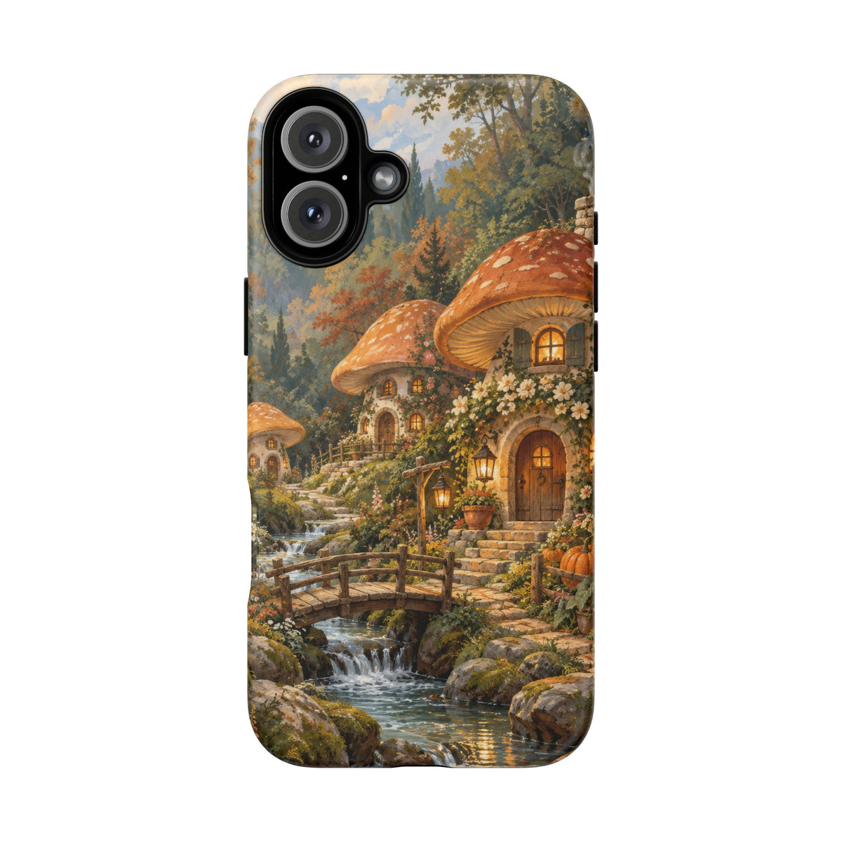 Honeycap Village iPhone Tough Case | Mushroom Village