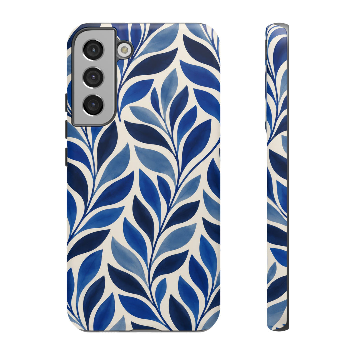 Cobalt Current Samsung Galaxy Tough Case | Cobalt Blue Leaf Pattern